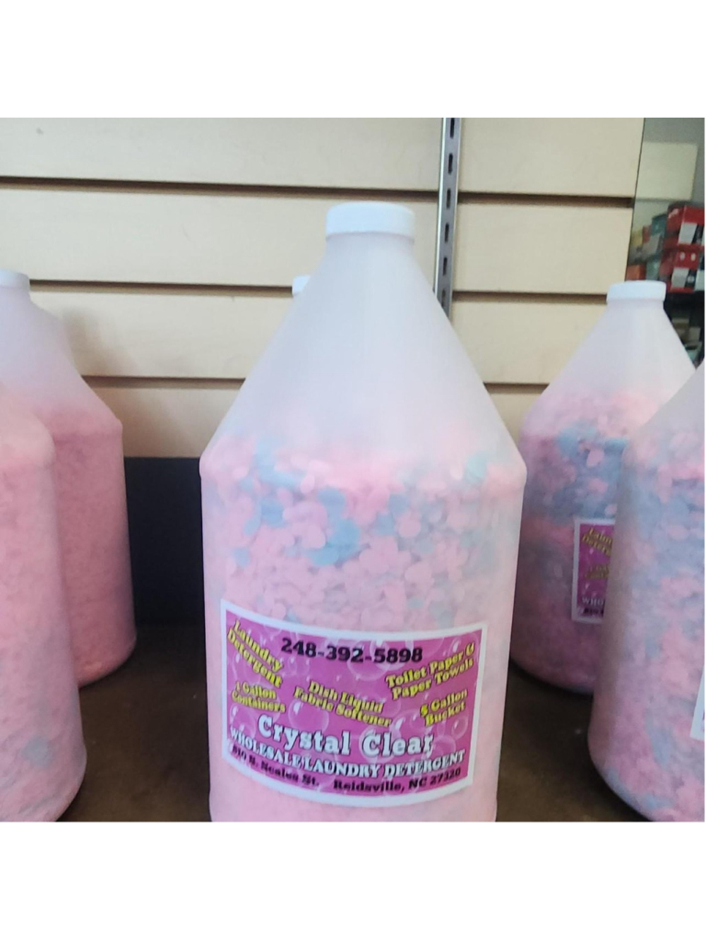 Crystal Clear Laundry Detergent 1 Gallon Pink & Blue Unstoppable beads
#laundry